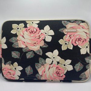 Kayond Black Rose Floral Laptop Case 13"